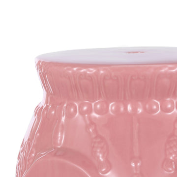 Orla 18.5" Modern Bohemian Elephant Ceramic Garden Stool - JONATHAN Y